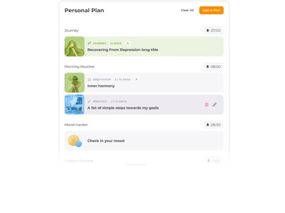 A personal plan being assembled in the provider portal
